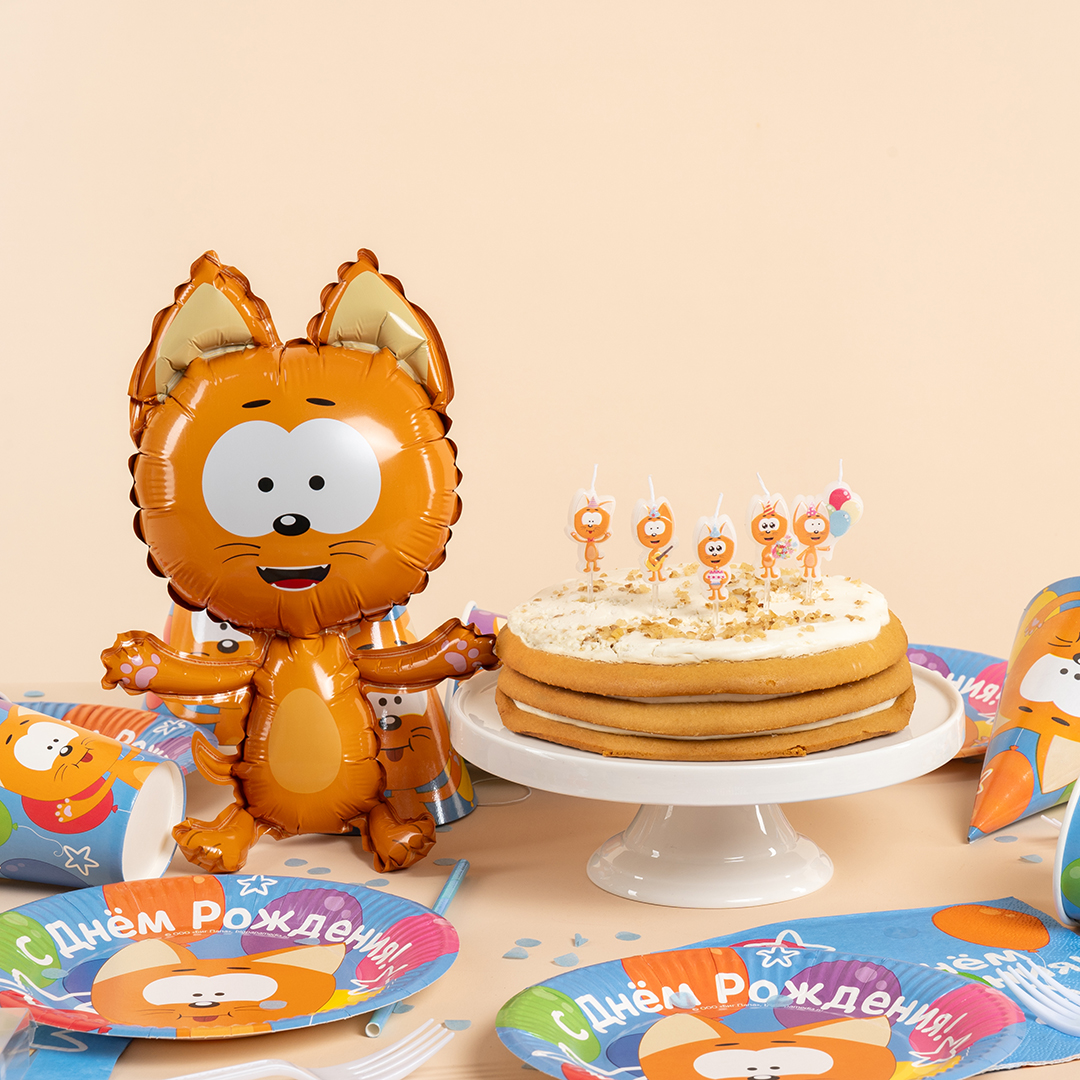 Свечи Фигура, Котенок Котэ, 4 + 4 см, 5 шт. с держат.