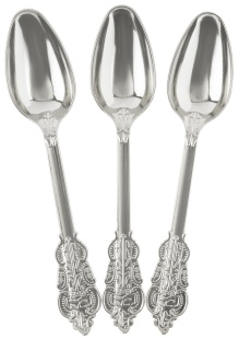 Ложки, Барокко, Серебро, Металлик, 17,5 см, 10 шт. в упак. 